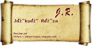 Jáksó Róza névjegykártya