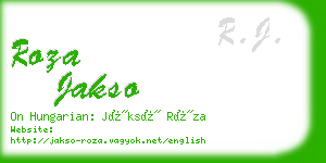 roza jakso business card